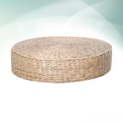 Raindrops Hand Woven Floor Seat Japanese Design Khaki Color Tatami Yoga Cushion 1Pack