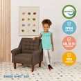 thumbnail image 6 of ECR4Kids Atticus Toddler Upholstered Arm Chair with Wooden Legs, Kids Furniture, Raisin, 6 of 9