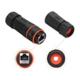 thumbnail image 4 of Uxcell Waterproof RJ45 Coupler Dual Head IP68  Cable Connector, Pack of 5(Orange), 4 of 6