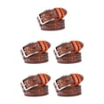 thumbnail image 3 of relayinert Classy And Durable PU Belt For Men Wear-resistant And Fine Workmanship Coffee Orange 120cm 5Set, 3 of 6