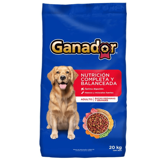 Croquetas Para Perro Ganador Original Adulto Razas Grandes 20 Kg