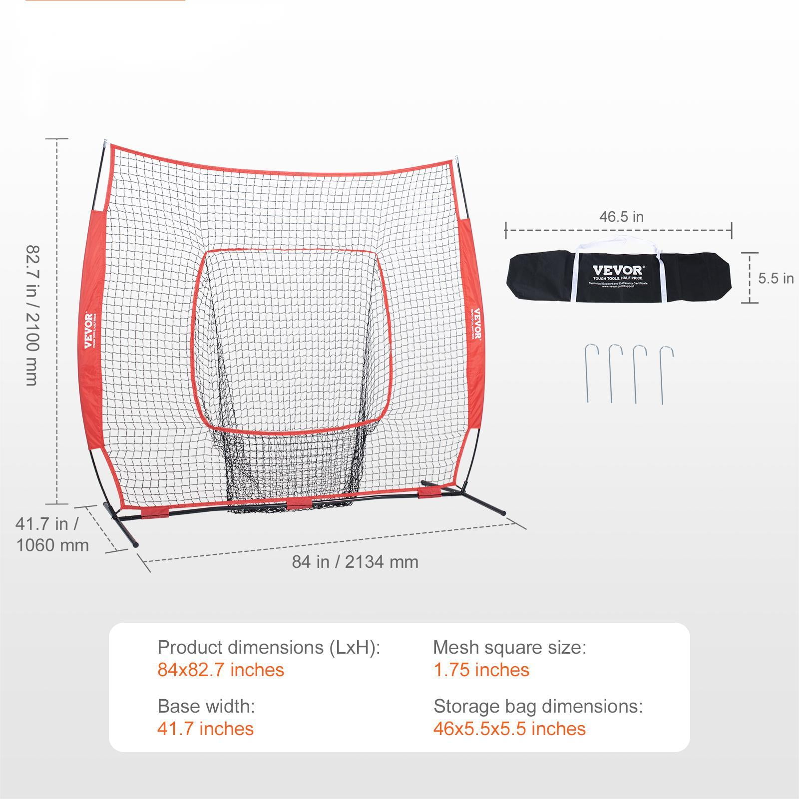 BENTISM Baseball Softball Practice Net 7x7 ft Hitting Batting Training Net for Baseball Softball Catching or Throwing with Carry Bag