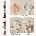 thumbnail image 4 of shyuyusa Milky White Suction Cup Wall Hook Rack, Multi Position Hanging Bracket for Kitchen Cookware Tableware Utensils Daily Wall Mounted Storage, 4 of 6