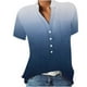 thumbnail image 2 of Tops de impresión de botones de bolsillo de manga corta de ocio con cuello en V de verano para mujer OAVQHLG3B Store lin121212, 2 of 5