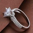 thumbnail image 4 of EOEMY 2.52Ct Handmade Prong Set Cz Band 925 Silver Women'S Engagement Ring Size 4-9.5, 4 of 7