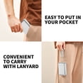 thumbnail image 5 of JIALIOU Nylon Trifold Card Wallet with ID Window Zipper Pocket for Men Women Teen White Paper Texture, 5 of 7
