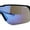 Black Red / Blue Mirror, variant on Mens 90s Classic Half Rim Sport Wraparound Plastic Sunglasses Black Blue Black
