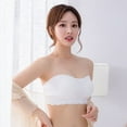 thumbnail image 2 of Bigersell Spaghetti Strap Bra Sale Comfortable Sports Bras for Women Sport Bra Style R4212 V-Neck Pullover Bras Pull-On Bra Closure Women's Plus Size Padded Tank Tops White XL, 2 of 6