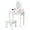white with light, variant on Kids Vanity with Mirror and Stool, Children Makeup Playset with Lights, Princess Girls Vanity Table for Toddlers, White