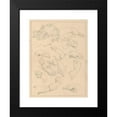 thumbnail image 2 of Hamlet Winstanley 11x14 Black Modern Framed Museum Art Print Titled - Various Sketches of Hands, Heads, and Arms (Between 1715 and 1720), 2 of 5