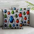 thumbnail image 3 of Shangniulu Beetles Pillow Cover,Decorative Throw Pillow Beetle Watercolor Hexapod Bug Pillow Cases Short Plush Outdoor Indoor Square Cushion Covers for Home Sofa Couch Pillowcases, 3 of 5