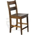 thumbnail image 1 of Sunny Designs 24" Tuscany Mahogany Wood Ladderback Barstool in Brown (Set of 2), 1 of 6