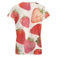 thumbnail image 6 of Strawberry Fruit Watercolor Women's Blouse Short Sleeve Women's Top T-Shirt Spring Summer Clothes, 6 of 7