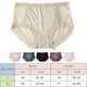 thumbnail image 3 of Gibobby Bikini elástico algodón Bragas de seda para mujer, bragas sexis de malla de encaje transpirable sin costuras a media cintura con de algodón(Rojo， L), 3 of 3