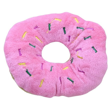KABOER 11cm Plush Donut Sound Toy Pet Dog Puppy Squeaker Chew Toy Pet Supply (Best Chew Toys For Pitbull Puppies)