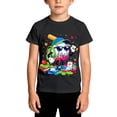thumbnail image 2 of School Uniform Tshirts Boys Casual Print Crewneck T Shirt Short Sleeve School Top Boys T Shirts Black 3-4 Years, 2 of 4