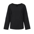 thumbnail image 4 of Babysbule Womens Long Sleeve Tops Women Fashion Loose Long Sleeve V-Neck Casual T-Shirt Blouse Tops, 4 of 9