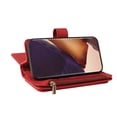 thumbnail image 6 of Wallet Case for Galaxy Note 20 Ultra, Magnetic Zipper Pouch Premium PU Leather with Kickstand Wallet Flip Shockproof Case Wrist Strap Card Slots Holder Pocket Samsung Galaxy Note 20 Ultra, Red, 6 of 18