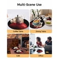 thumbnail image 2 of 13 Inch Round Placemats Set of 4, Red Fruit Non Slip Heat Insulation PP Table Mats, Modern Minimalist Decor Black Background Washable Place Mats for Kitchen Dining Party Table Decor, 2 of 7