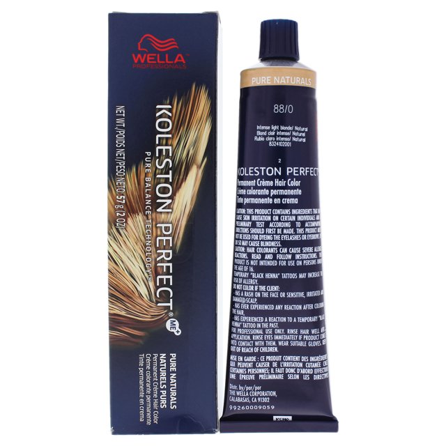 Wella Color de pelo Tinte permanente en crema Koleston Perfect - 88 0 Rubio claro intenso-Natural 2 oz Wella Wella Color de pelo 2 oz