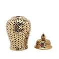 thumbnail image 2 of Ceramic Pierced Ginger Jar Storage Jar Vase 10x22cm Multi Purpose for Home Office Bookshelf Living Room Centerpiece with Fine Glaze Finish, 2 of 9