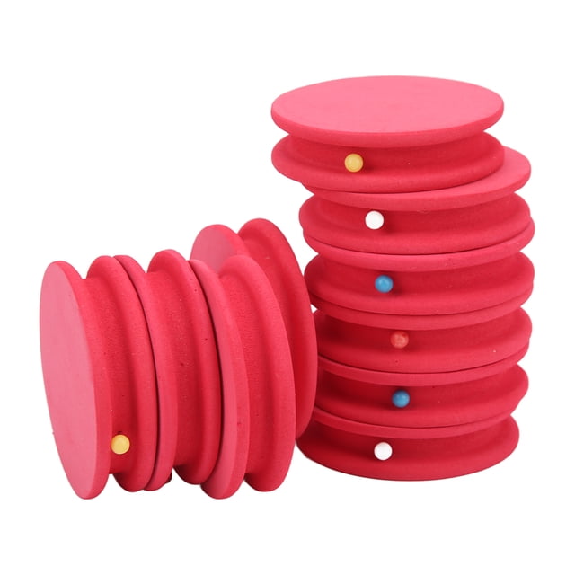Bobines de Mousse, Élasticité Modérée 10 Pcs Bobines de Ligne de Pêche Souples pour la Pêche Rose