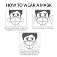 thumbnail image 6 of 50pcs KN95 Face Mask Black 5 Layer Cup Dust Safety Masks Filter Efficiency≥95% Breathable Elastic Ear Loops Black Masks, 6 of 7