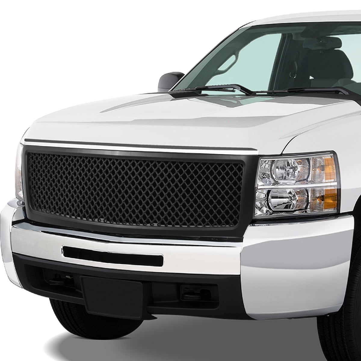 DNA MOTORING Matte Black GRF-002-T1-MBK Front Upper Bumper Mesh Grille Frame Replacement DNA MOTORING Matte Black GRF-002-T1-MBK Front Upper Bumper Mesh Grille Frame Replacement