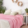 thumbnail image 2 of PiccoCasa 100% Cotton Soft Knitted Throw Solid Blanket for Couch Sofa Bedroom, Pink Icing 60"x79", 2 of 8