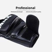 Half-Finger Boxing Gloves with Adjustable Wrist Support for MMA Training