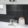 thumbnail image 2 of FASÄDE Traditional Style 10 Decorative Vinyl Backsplash Panel in Brushed Onyx (6X6 Inch Sample), 2 of 5