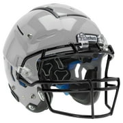 Schutt F7 LX1 Youth Football Helmet w/ attached Carbon Steel Facemask (S, Metallic Silver, Black ROPO-NB)