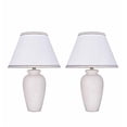 thumbnail image 2 of Aspen Creative 40210-12, Two Pack, 22" High Transitional Ceramic Table Lamp, Hardback Empire Shaped Lamp Shade in Off White, 14" Wide, 2 of 4
