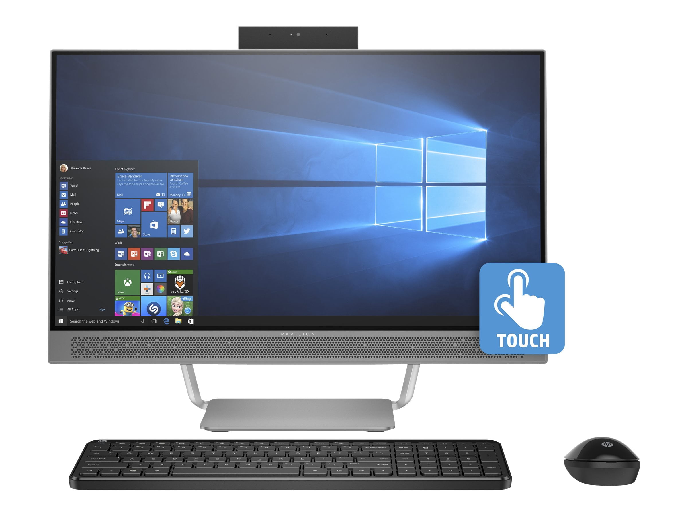 HP Pavilion 24-b214 - All-in-one - Core i5 7400T / 2.4 GHz - RAM