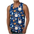 thumbnail image 2 of Camiseta sin mangas de cuello redondo para hombre, ropa de ocio, fitness, para el hogar, pijama, camiseta con estampado a color, blusa deportiva de poliéster para hombre, 2 of 5