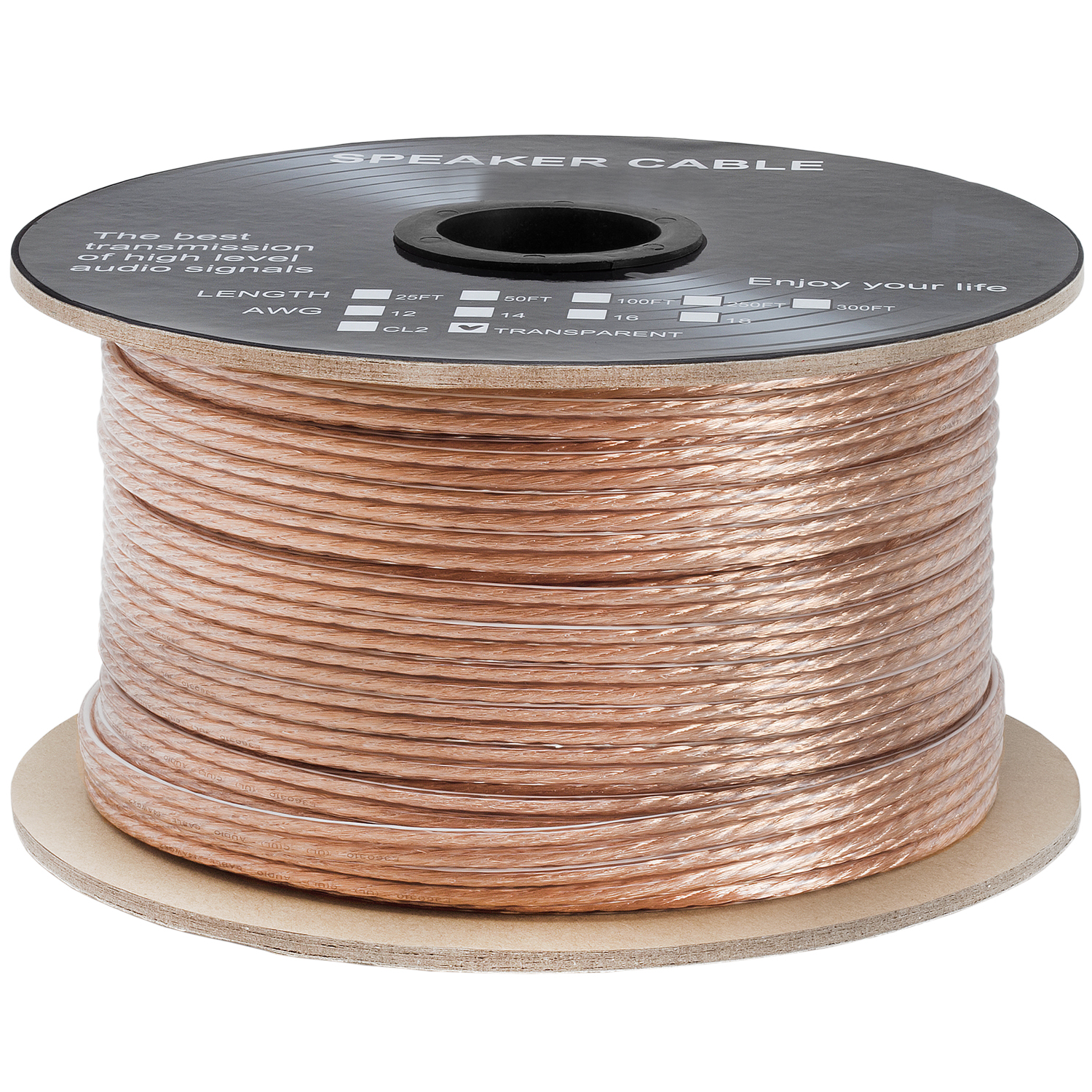 Cmple - 2 Conductor 12AWG Speaker Wire for Home Theater System, Amplifier, Car Audio Speaker Cable - 100 Feet, Clear - image 3 of 4
