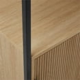 thumbnail image 3 of Pemberly Row Tall Wood Bookcase with Closed and Open Storage - Oak/ Black, 3 of 9