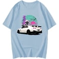 thumbnail image 1 of Camiseta de Anime Initial D para hombre camisa con estampado de coche R35 Skyline GTR Vaporwave JDM Legend manga corta de algodón, 1 of 7