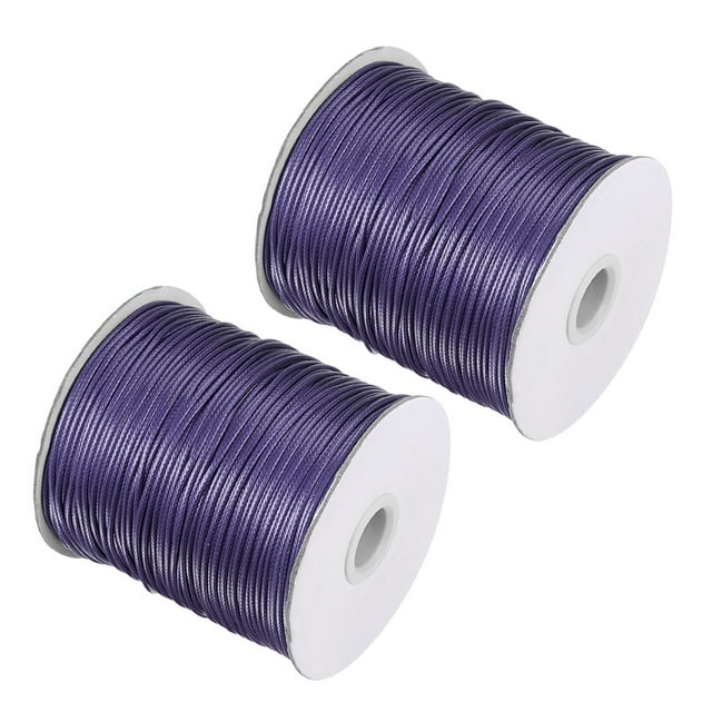 Unique Bargains 2 Packs Beading Thread Bracelet Weave Bead Craft Cord 1.5mm 158M/Roll (172-Yards) Decorative String, Purple