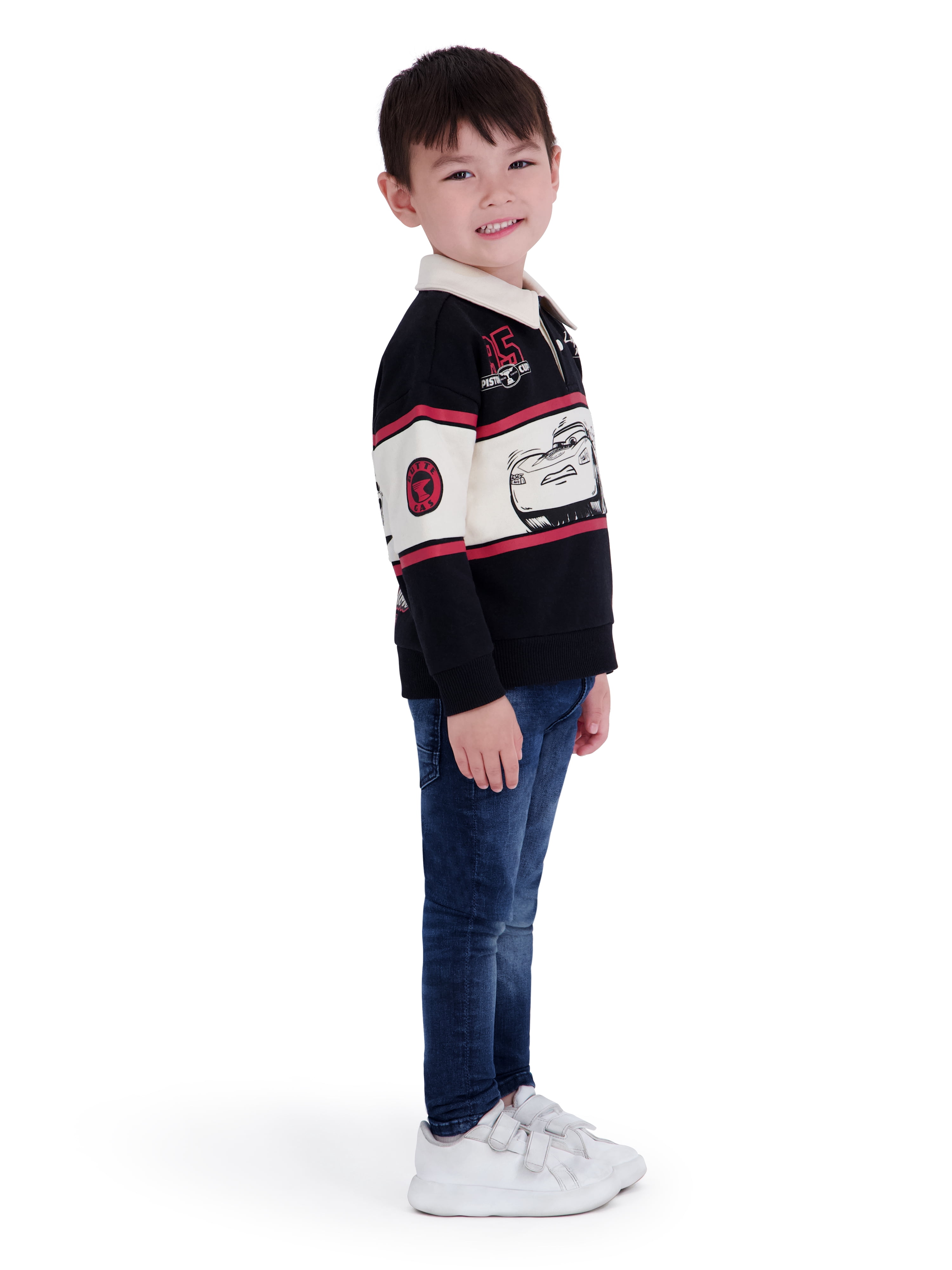 Cars Toddler Boy Long Sleeve Rugby Shirt, Sizes 12M-5T