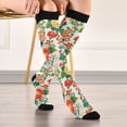 thumbnail image 5 of FORMRS Womens Knee High Socks Casual Long Thick Travel Daily Wear, 2 Pairs, Colorful Flowers Pattern, 5 of 6