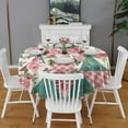 thumbnail image 2 of Pioneer Flower Floral Print Pattern Round Tablecloth 60"x60",Wrinkle Wipeable Table Cloth for Kitchen Dining Room Picnic Patio Party, 2 of 6