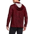 thumbnail image 4 of Havenx Sun Protection Shirts for Men Texture Print Long Sleeve Rapid Dry Shirt with Mask Hooded Upf 50+ Hoodie Shirt Outdoor Fishing Lightweight Casual Summer Clothing,Deep Red 2XL, 4 of 6