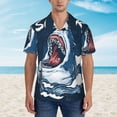 thumbnail image 4 of Easygdp Shark Men's Hawaiian Shirts Print Lapel Short Sleeve for Beach, vacation, party, casual occasions - Medium, 4 of 9