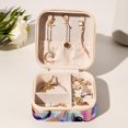 thumbnail image 6 of Rhino Travel Portable Square Jewelry Box Earring Necklace Bracelet Organizer Storage Display Case Holder Stand Decorative Box Organize, 6 of 6