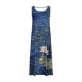 thumbnail image 3 of Hvot&aat Women Summer Tank Dress Casual Floral Print Floral Flowy Maxi Dresses Crewneck Sleeveless Sundress with Pockets, 3 of 4