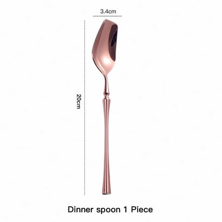 

Rose Gold Cutlery Set Stainless Steel Dinner Fork Knife Spoon Mirror Tableware Set Chopsticks Kitchen Dinnerware Dishwasher Safe