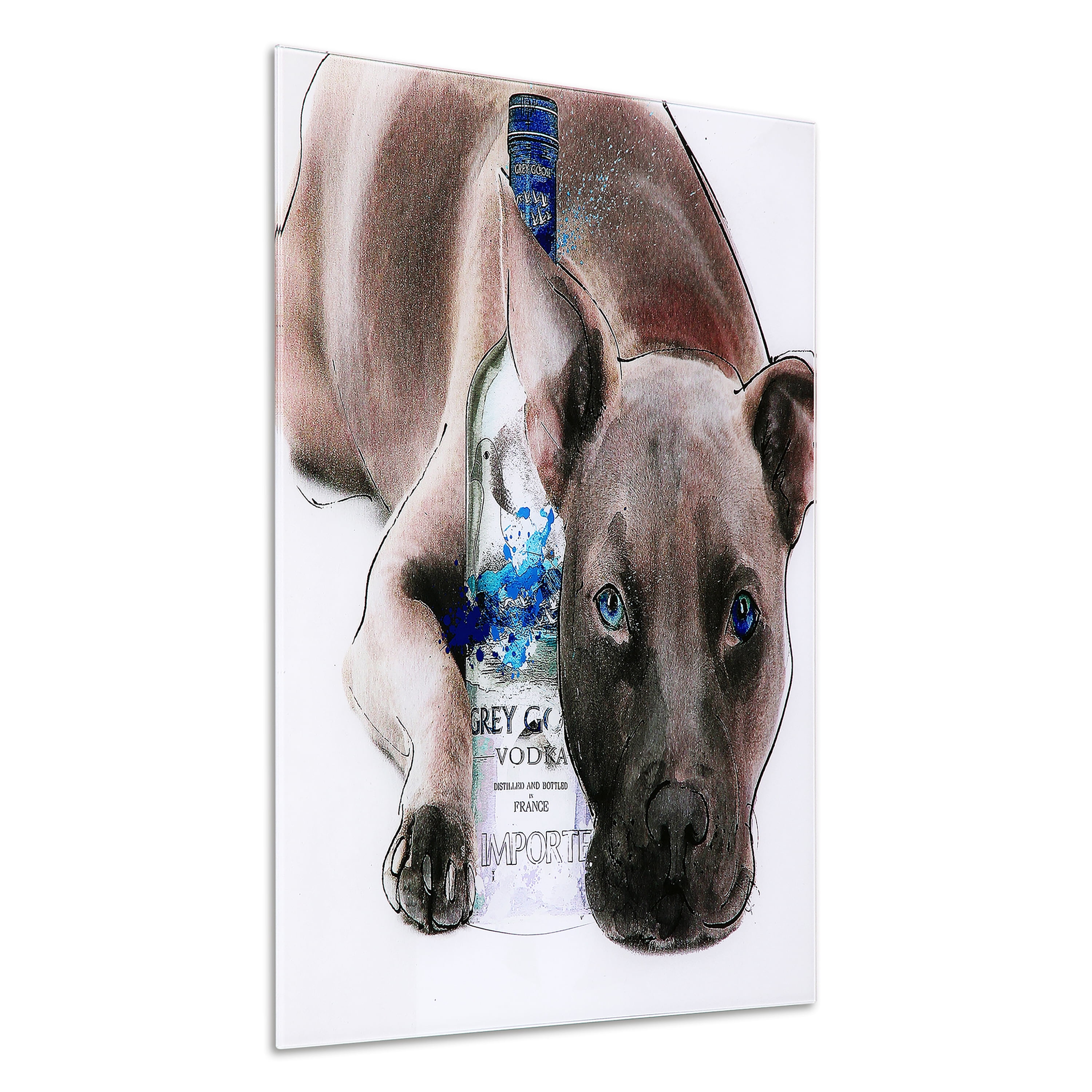 Empire Art Direct I Like What I Like Frameless Free Floating Tempered Glass Panel Graphic Dog Wall Art, 20" x 20", Ready to Hang