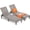 Taupe, variant on iSunirm Outdoor Lounge Chair Set of 2, Adjustable Reclining Outdoor Chaise Lounge Chair, Water-Resistant Resin Sun Lounger with Adjustable Backrest for Pool, Patio, Beach, Balcony, and Deck, Black