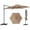 Brown, variant on Costway 10 FT Patio Cantilever Umbrella with 360° Rotation, Air Vent, Cross Base Included Gray